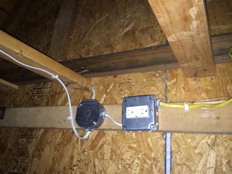 electrical box in attuc civered by flooring|attic electrical box.